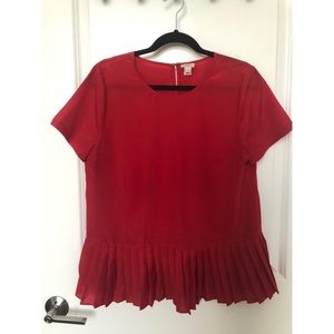 JCrew Factory Pleated TShirt Blouse